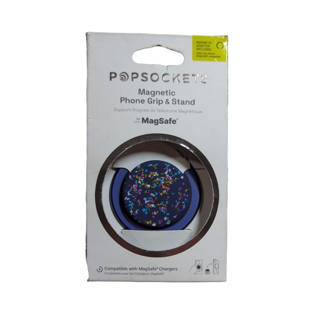 37-O PopSockets PopGrip Magnetic Phone Grip & Stand MagSafe - Confetti Blue